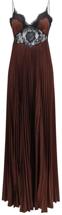 Self-Portrait Self-Portrait Brown Polyester Casual Dress