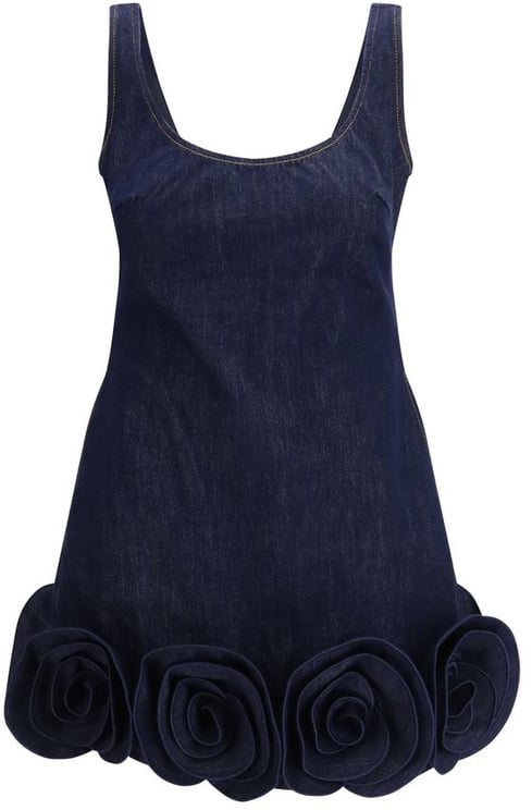 Self-Portrait Self-Portrait Blue Cotton Casual Dress