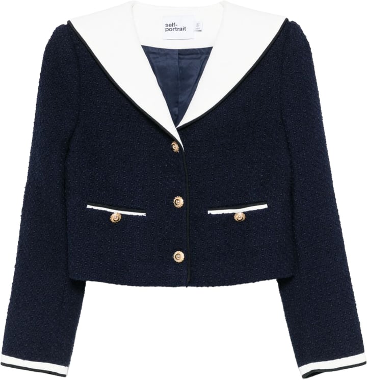 Self-Portrait Jackets Blue