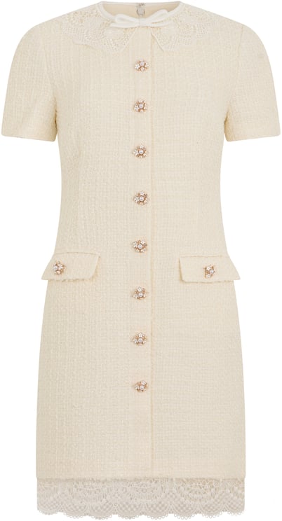 Self-Portrait Short dress in bouclé lace