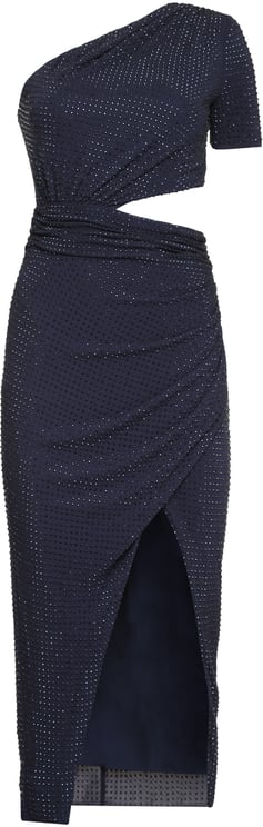 Self-Portrait Rhinestone jersey dress