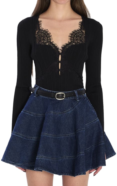 Self-Portrait Top Black