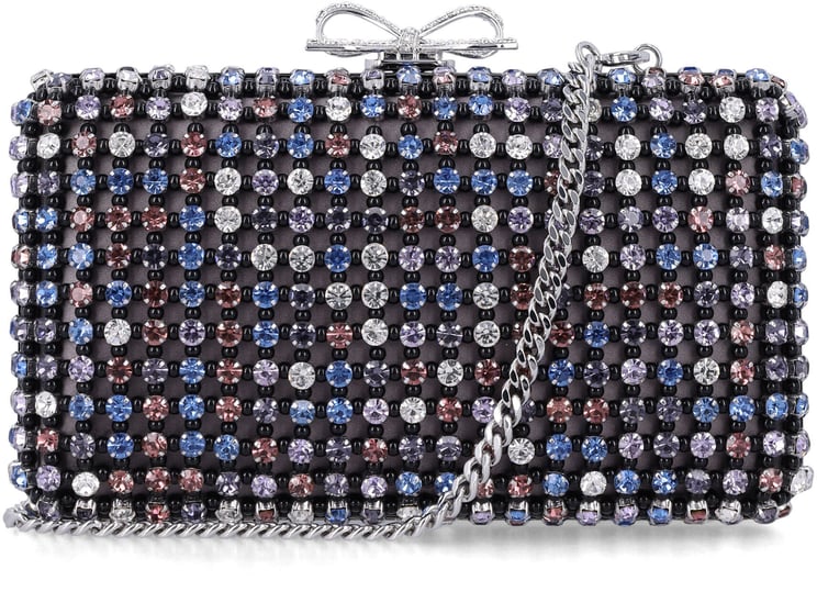 Self-Portrait Self-Portrait Multi Crystal Chainmail Clutch