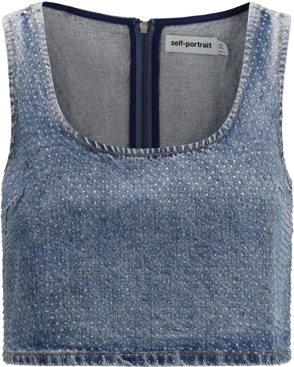 Self-Portrait Top Blue