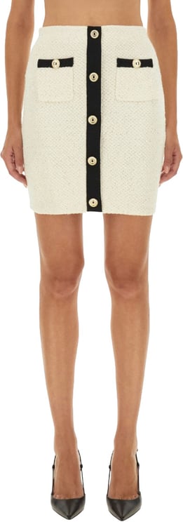 Self-Portrait Sequin Knit Mini Skirt