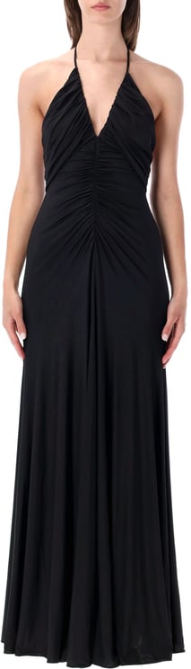 Self-Portrait Maxi Dress Jersey Nero
