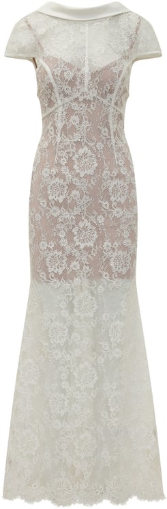 Self-Portrait Abito Lungo in Pizzo con Schiena Scoperta