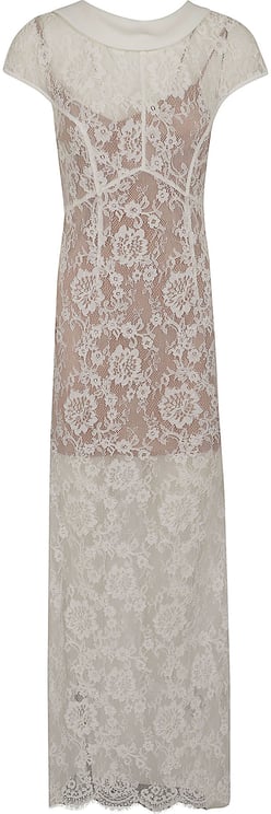 Self-Portrait SELF-PORTRAIT WHITE LACE SCOOP BACK MAXI DRESS