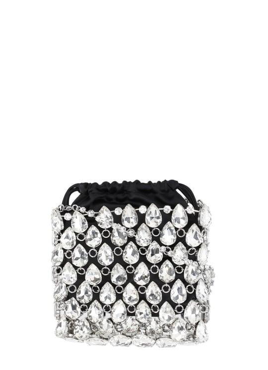 Self-Portrait Crystal-Embellished Chainmail Mini Shoulder Bag