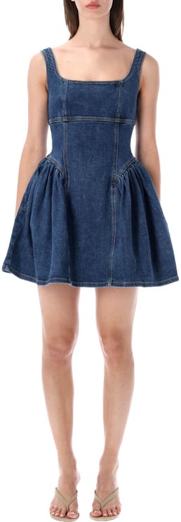 Self-Portrait Demin Mini Dress Blue