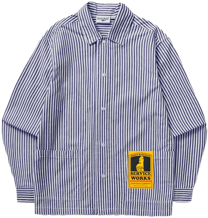 Service Works service works poplin stripe waiter shirt royal