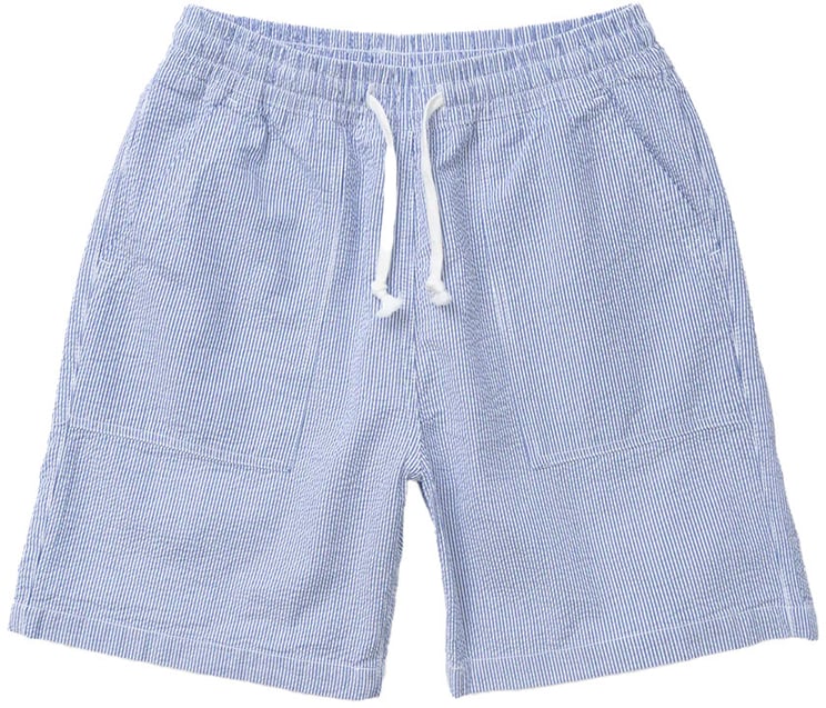 Service Works service works seersucker chef shorts coton navy stripe
