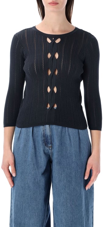 Sessùn Alencar Pointelle Knit Smoke Green