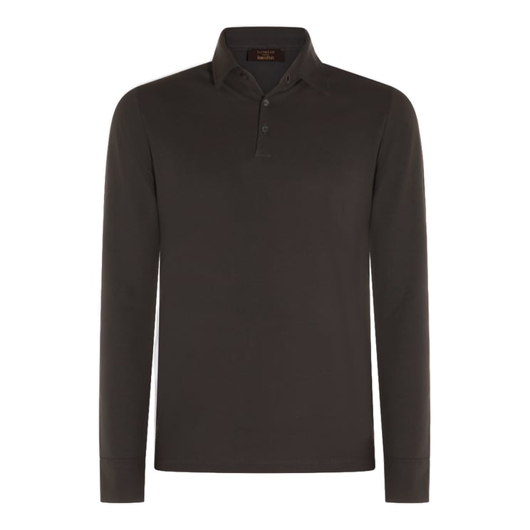 Slowear Long-Sleeve Polo Shirt with Classic Collar and Tailored Fit