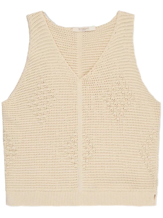 Slowear Textured Open-Knit Sleeveless Crop Top