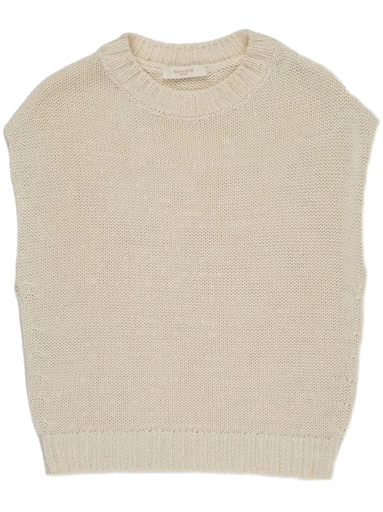 Slowear Neutral Boxy Fit Knitted Sleeveless Top