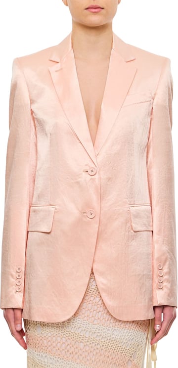 Sportmax Single-Breasted Tailored Jacket with Notched Lapel and Flap Pockets