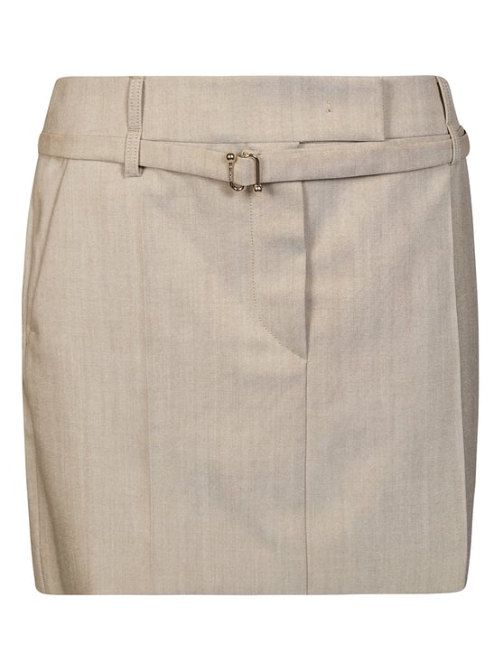 Sportmax Beige Fify Belted Mini Skirt