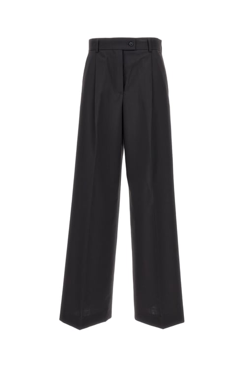 Sportmax Pleated Sail Trousers With Side Pockets And Wide-Leg Design
