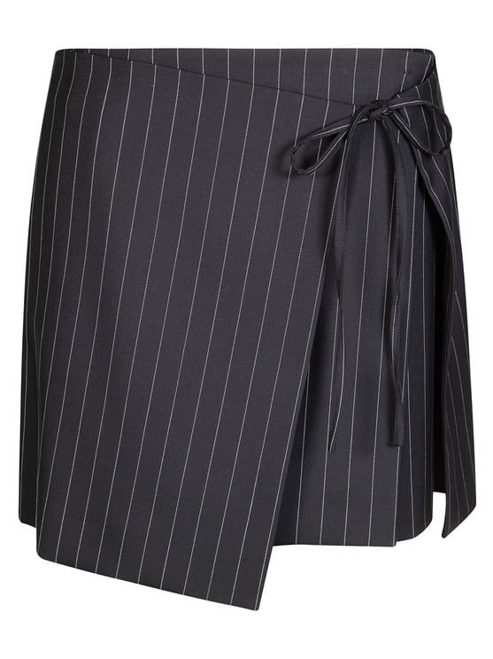 Sportmax Spxfatti Pinstripe Asymmetrical Mini Skirt