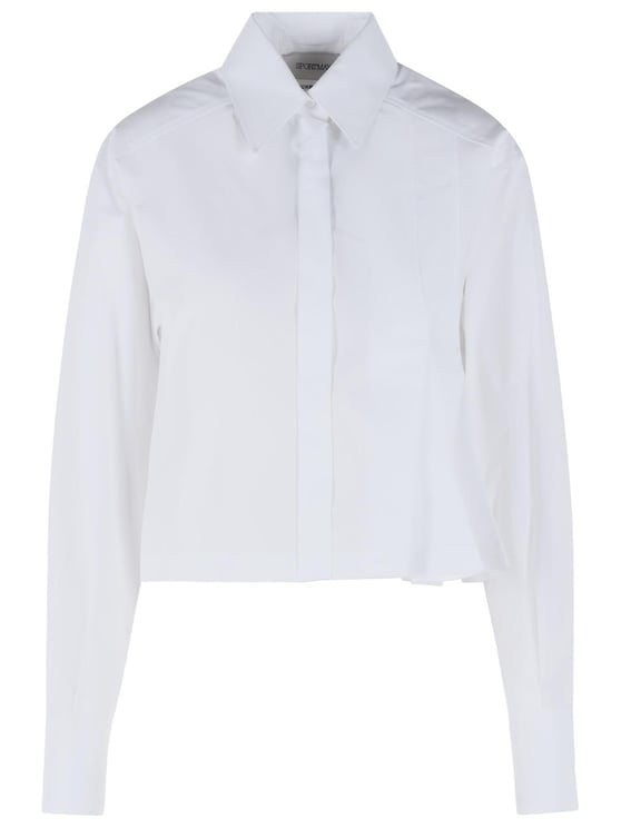 Sportmax Certo' Cropped Shirt In Cotton Poplin