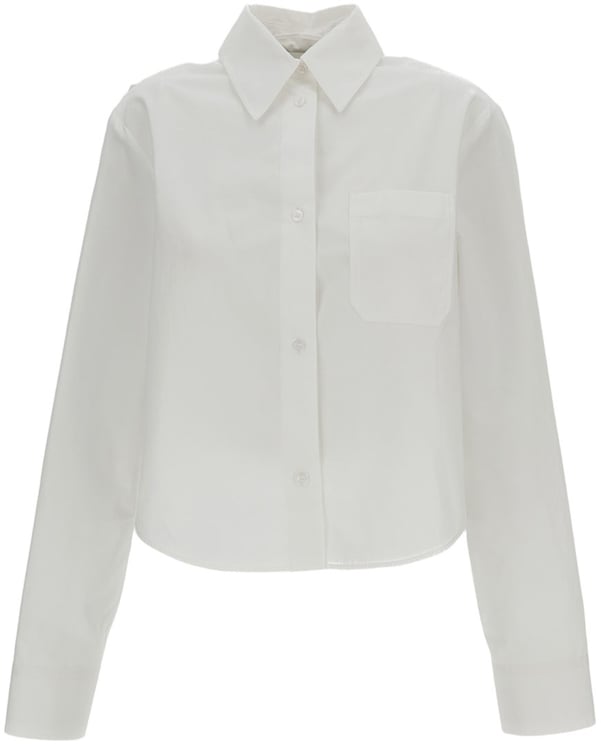 Sportmax White Ceppo Cropped Cotton Shirt