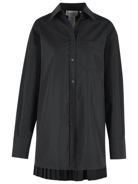 Sportmax 'Nespolo' Black Cotton Blend Shirt Dress