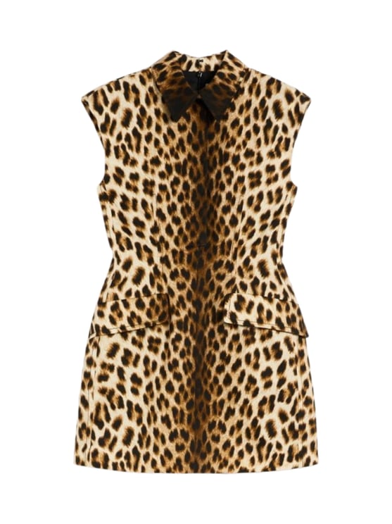 Sportmax Multicolor Animal Print Hourglass Dress