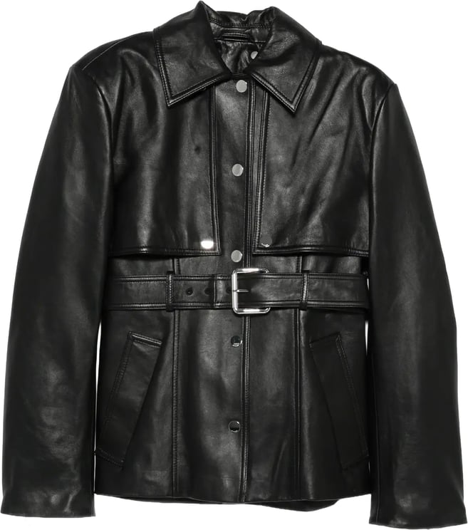 Sportmax Leather Jacket Black