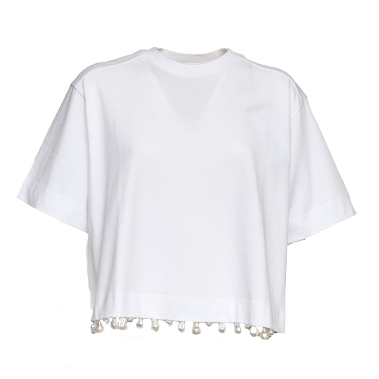 Sportmax Palmas Baroque Pearl Embroidered T-Shirt