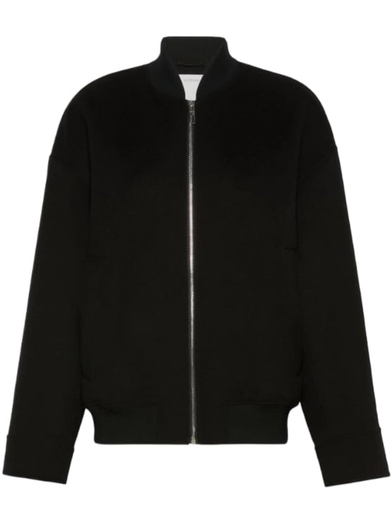 Sportmax Black Bomber Spxondata Oversized Jacket