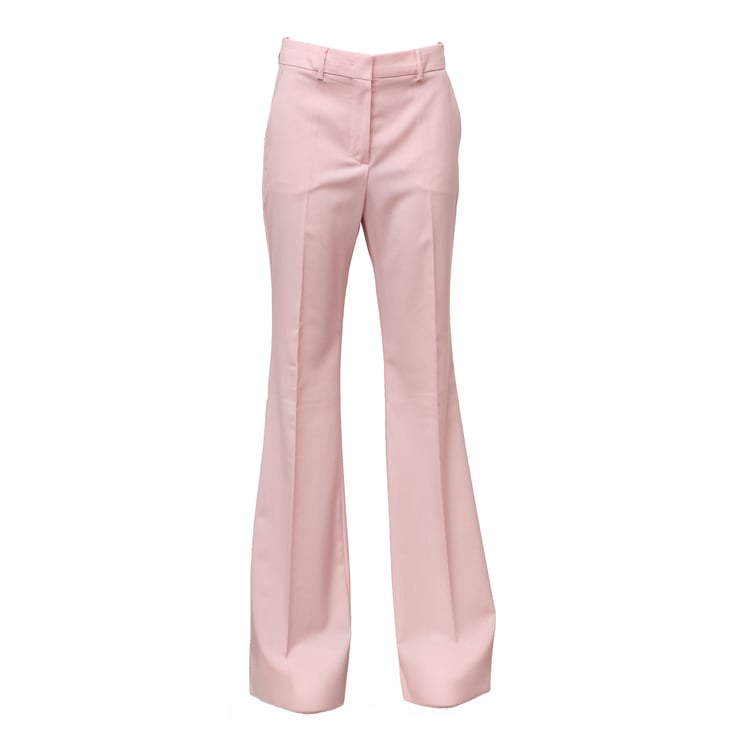 Sportmax Flare Silhouette Natural Wool Long Pants