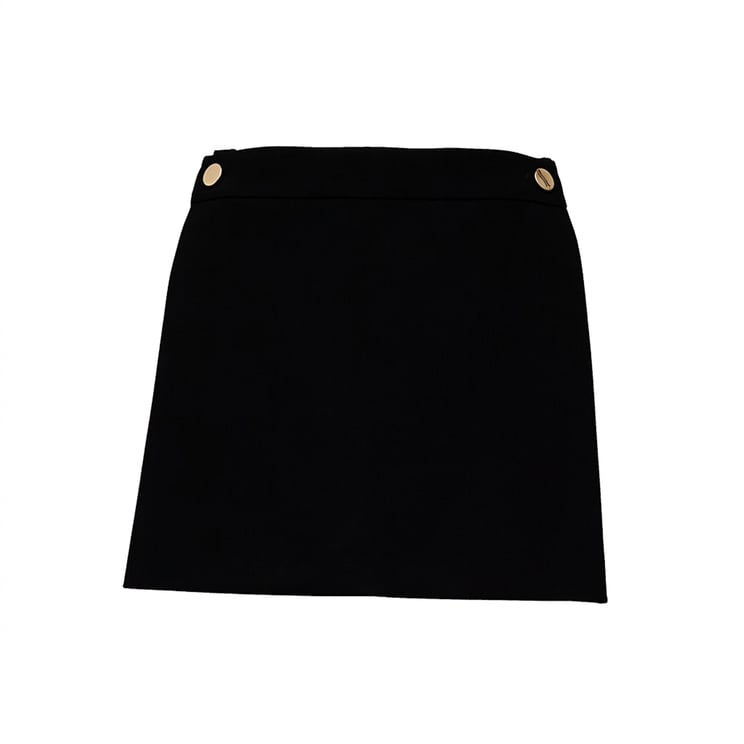 Sportmax Twill Viscose Shorts with Custom Waistband and Removable Panel