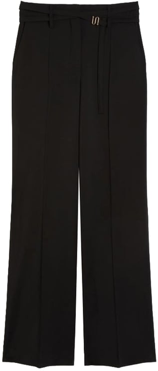 Sportmax Black Cera High-Waisted Wide-Leg Pants