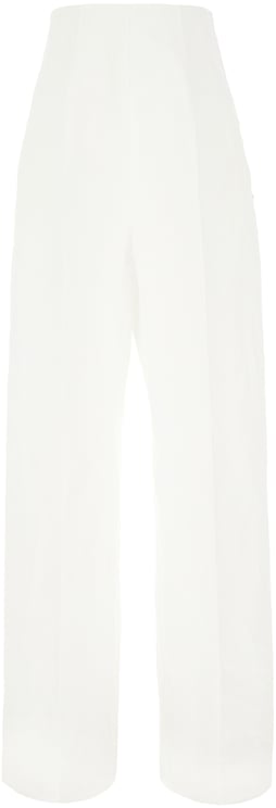 Sportmax Sportmax White cotton blend pants