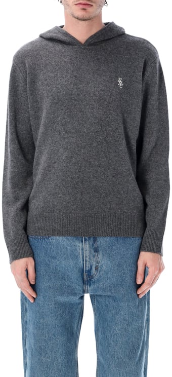 Sporty & Rich Src Cashmere Hoodie Grigio