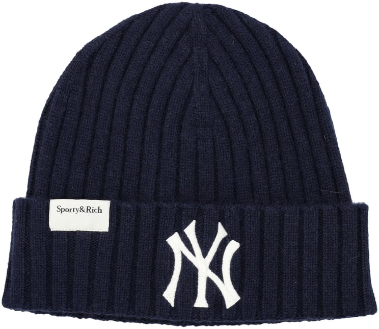 Sporty & Rich Spoty & Rich Heritage Yankees cashmere wool beanie