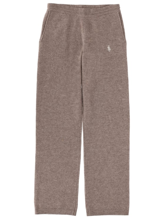 Sporty & Rich Taupe Cashmere-Blend Relaxed Pants