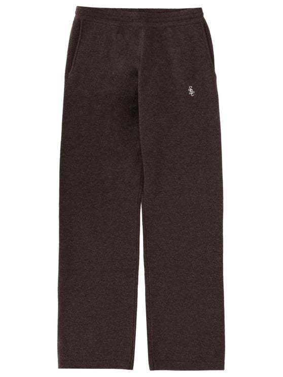 Sporty & Rich Cashmere-Blend Relaxed Straight-Leg Pants