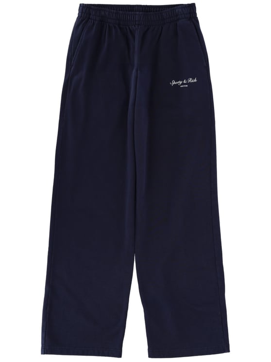 Sporty & Rich Syracuse Wide-Fit Cotton Pants