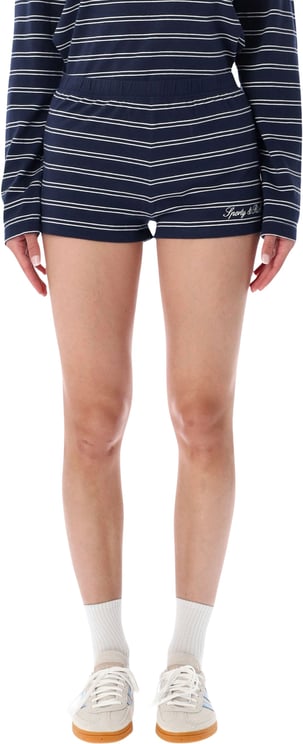 Sporty & Rich Short Stripe Dark Navy White