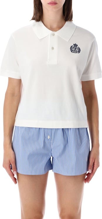 Sporty & Rich Ny Crest Polo Bianco