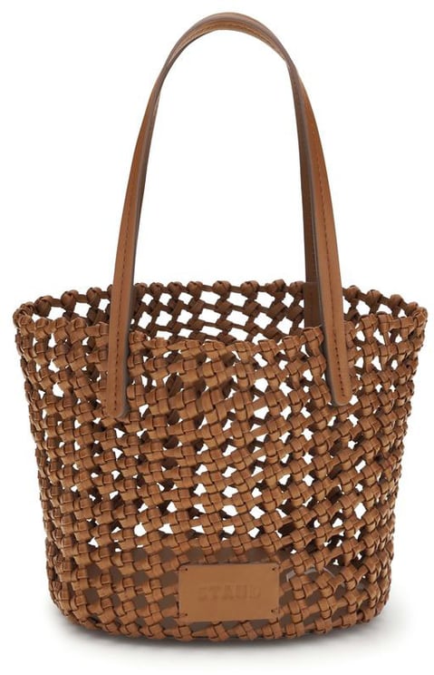 Staud Staud Brown Calf Leather Bos Taurus Backet Bag