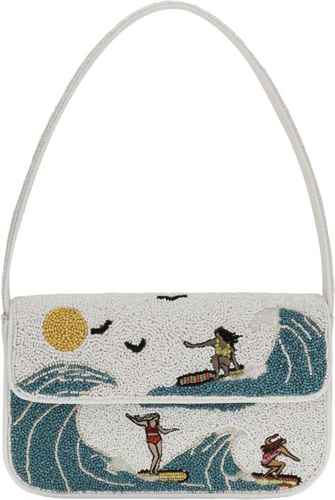 Staud Staud White Other Fibres Shoulder Bag