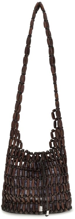 Staud Staud Brown Wood Shoulder Bag