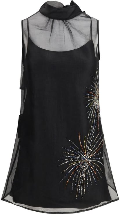 Staud Staud Black Polyester Casual Dress