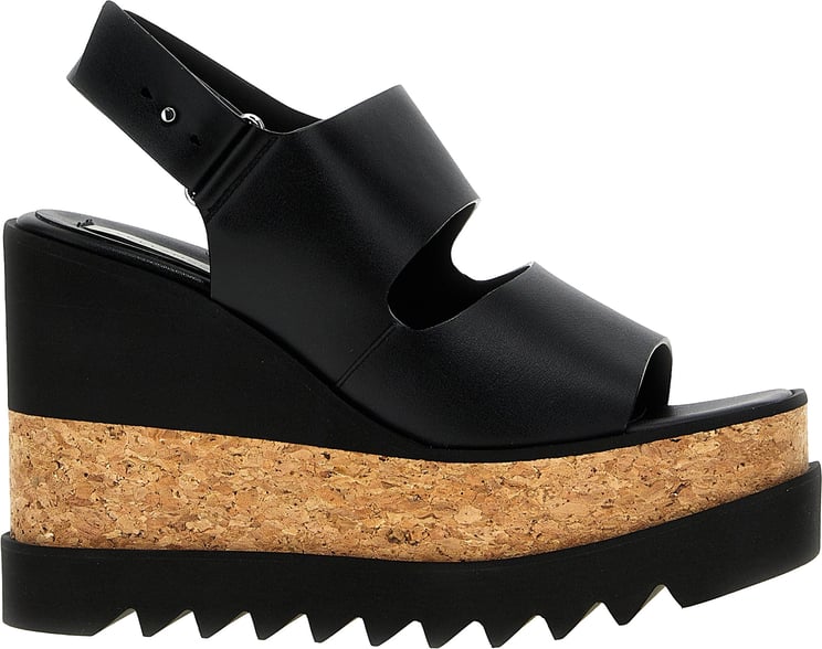 Stella McCartney Stella McCartney Black Polyester Wedge Sandals