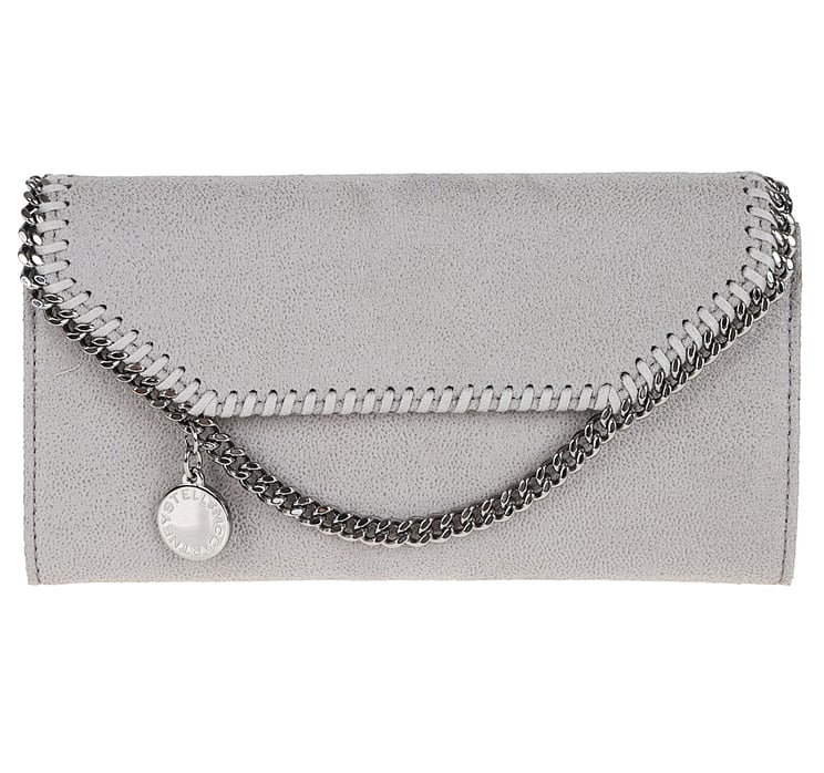 Stella McCartney STELLA McCARTNEY Falabella Continental Wallet With Chain Eco Shaggy Deer W/Ruthenium Chain