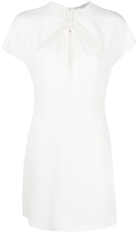 Stella McCartney White Dress Minimalist Cut-Out Mini Dress