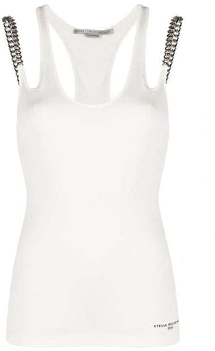 Stella McCartney Stella McCartney White Cotton Tank Tops